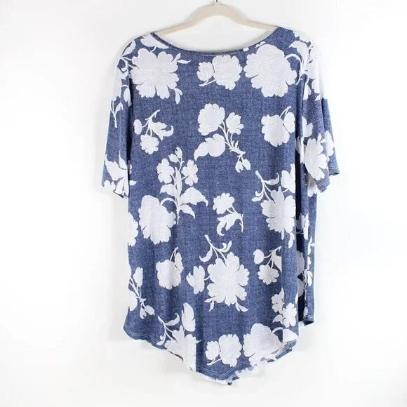 Amana Blue White Blouse P2P 22" - Picture 3 of 7